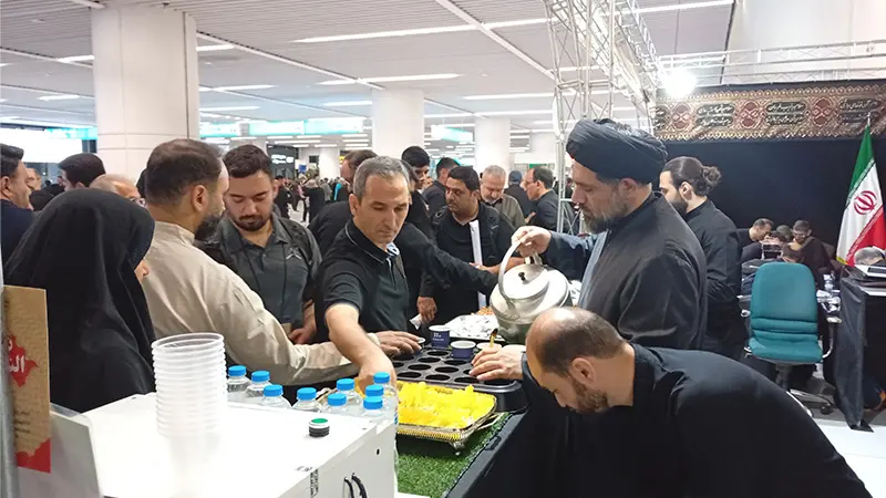 ارائه خدمات به زائران اربعین حسینی در فرودگاه امام خمینی